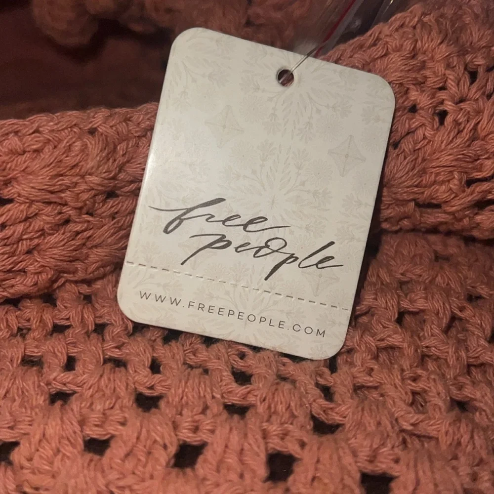 Free People Women's Megan Crochet Knit Peplum Puff Sleeve Top | NEW!!!⭐️⭐️‎